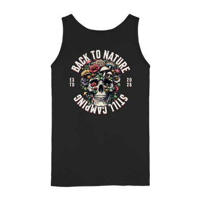Back to Nature Still Camping | Tank-Top mit Backprint für Camperinnen