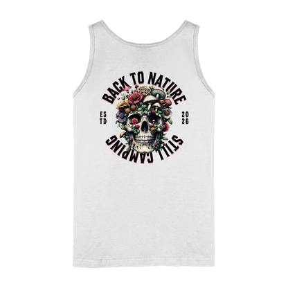 Back to Nature Still Camping | Tank-Top mit Backprint für Camperinnen