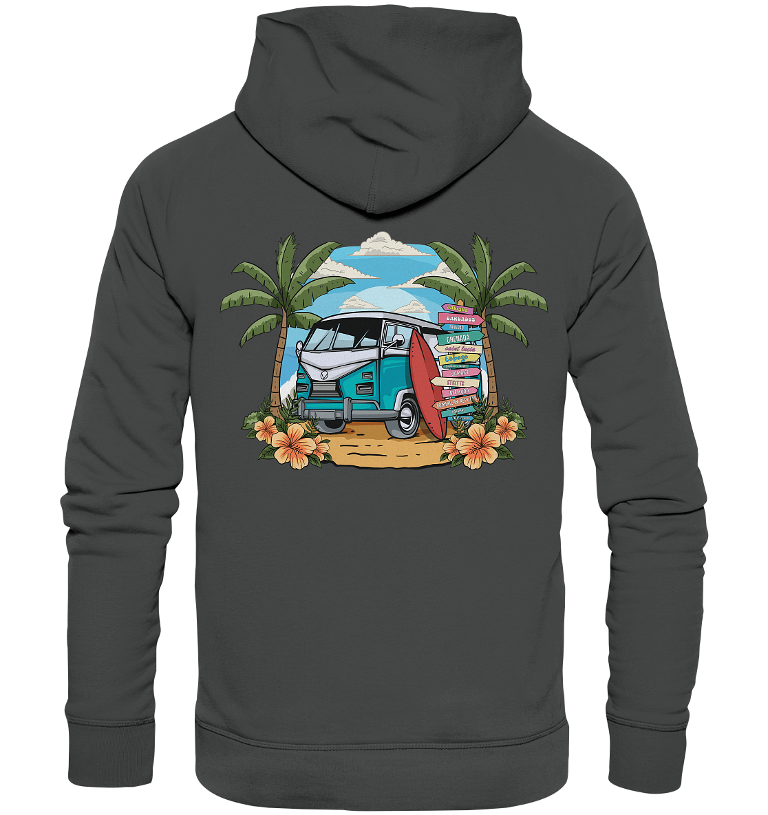 Van & Beach | Backprint - Organic Basic Hoodie