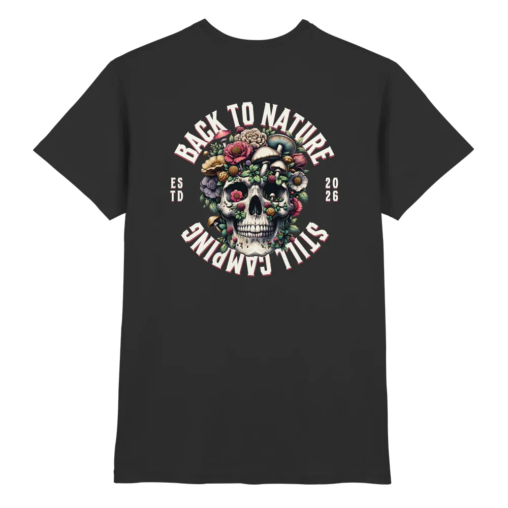 Back to Nature Still Camping | Shirt mit Backprint für Camper