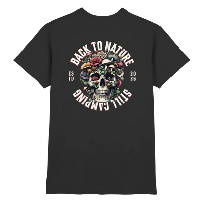 Back to Nature Still Camping | Shirt mit Backprint für Camper
