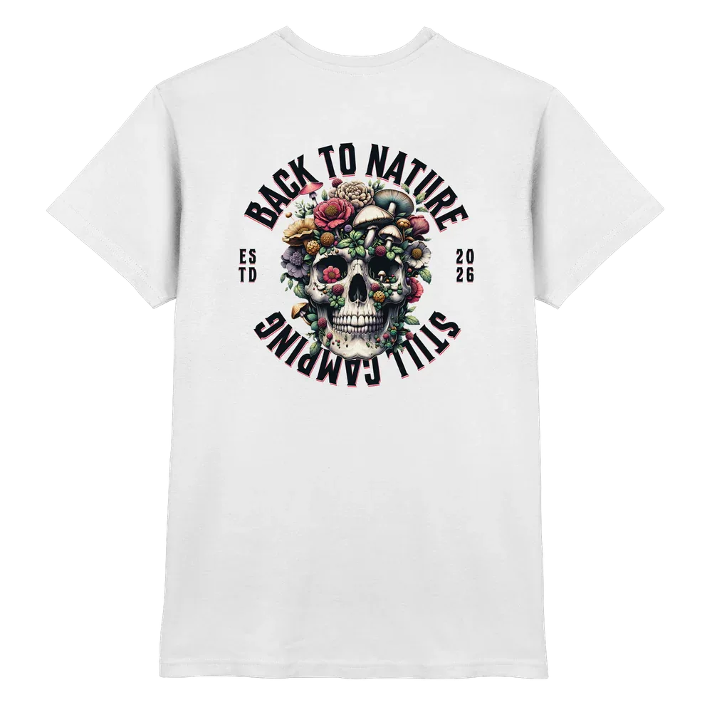 Back to Nature Still Camping | Shirt mit Backprint für Camper