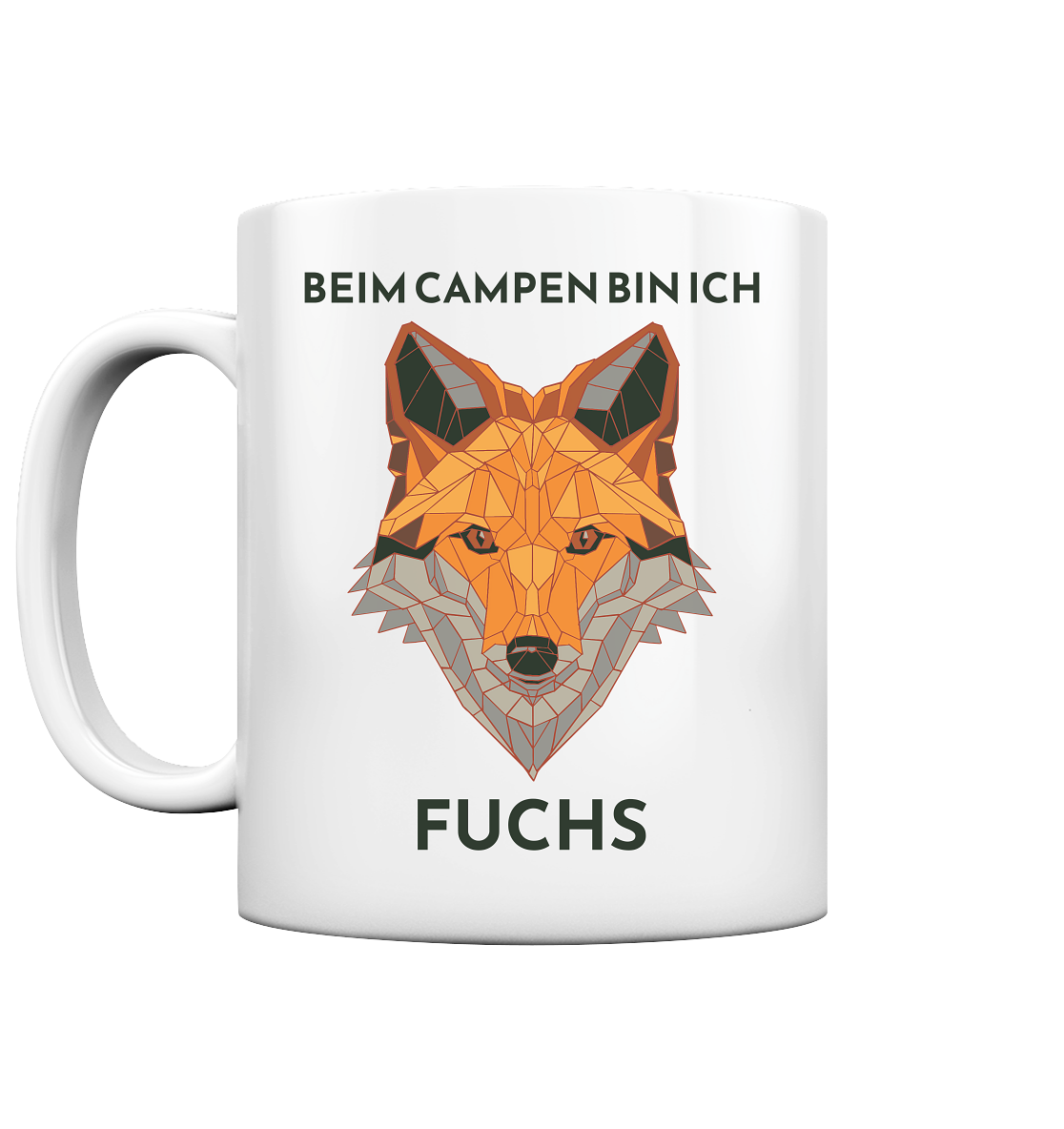 Beim Campen bin ich Fuchs - Tasse glossy