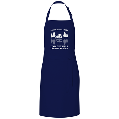 Campe und lächle - Grillschürze - Campingfamilie.de
