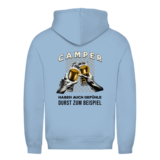 Camper haben auch Gefühle - Backprint Frauen Hoodie - Campingfamilie.de