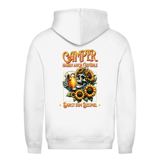Camper haben auch Gefühle - Backprint Frauen Hoodie - Campingfamilie.de
