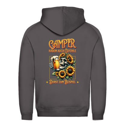 Camper haben auch Gefühle - Backprint Frauen Hoodie - Campingfamilie.de