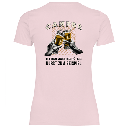 Camper haben auch Gefühle - Backprint Frauen Shirt - Campingfamilie.de