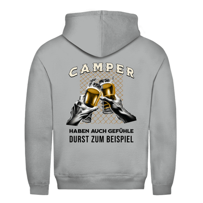 Camper haben auch Gefühle - Backprint Männer Hoodie - Campingfamilie.de