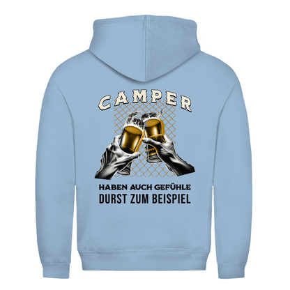 Camper haben auch Gefühle - Backprint Männer Hoodie - Campingfamilie.de