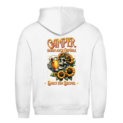 Camper haben auch Gefühle - Backprint Männer Hoodie - Campingfamilie.de