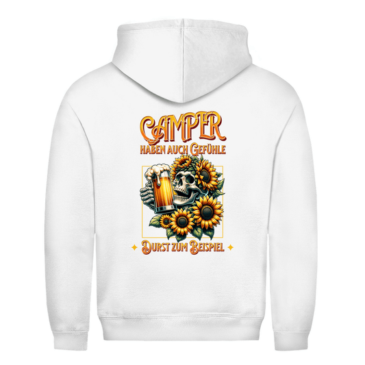 Camper haben auch Gefühle - Backprint Männer Hoodie - Campingfamilie.de