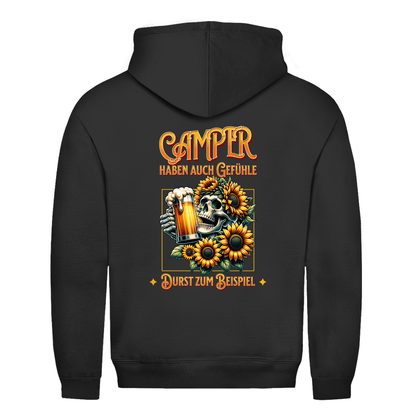 Camper haben auch Gefühle - Backprint Männer Hoodie - Campingfamilie.de