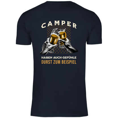 Camper haben auch Gefühle - Backprint Männer Shirt - Campingfamilie.de