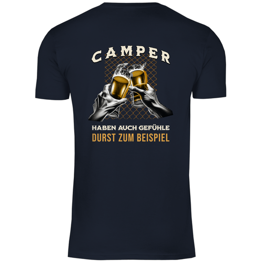 Camper haben auch Gefühle - Backprint Männer Shirt - Campingfamilie.de