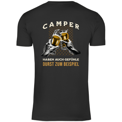 Camper haben auch Gefühle - Backprint Männer Shirt - Campingfamilie.de
