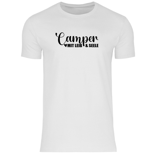 Camper mit Leib und Seele - Männer Shirt - Campingfamilie.de
