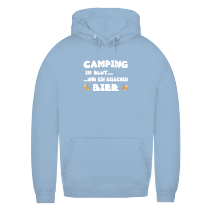 Camping im Blut...und ein bisschen Bier - Frauen Hoodie - Campingfamilie.de