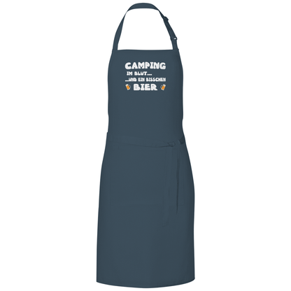 Camping im Blut...und ein bisschen Bier - Grillschürze - Campingfamilie.de