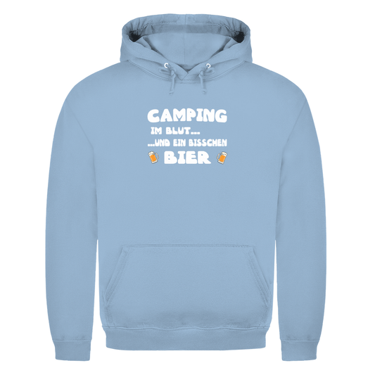 Camping im Blut...und ein bisschen Bier - Herren Hoodie - Campingfamilie.de