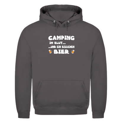Camping im Blut...und ein bisschen Bier - Herren Hoodie - Campingfamilie.de