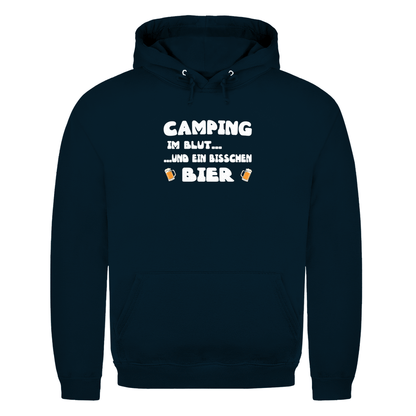 Camping im Blut...und ein bisschen Bier - Herren Hoodie - Campingfamilie.de