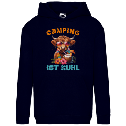 Camping ist kuhl - Kinder Hoodie - Campingfamilie.de