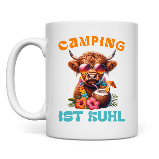 Camping ist kuhl - Tasse - Campingfamilie.de