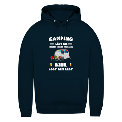 Camping löst die meisten Probleme, Bier den Rest - Frauen Hoodie - Campingfamilie.de