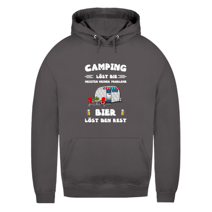 Camping löst die meisten Probleme, Bier den Rest - Frauen Hoodie - Campingfamilie.de