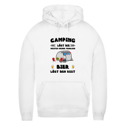 Camping löst die meisten Probleme, Bier den Rest - Frauen Hoodie - Campingfamilie.de