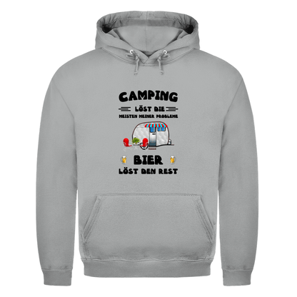 Camping löst die meisten Probleme, Bier den Rest - Herren Hoodie - Campingfamilie.de