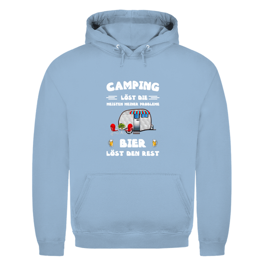 Camping löst die meisten Probleme, Bier den Rest - Herren Hoodie - Campingfamilie.de