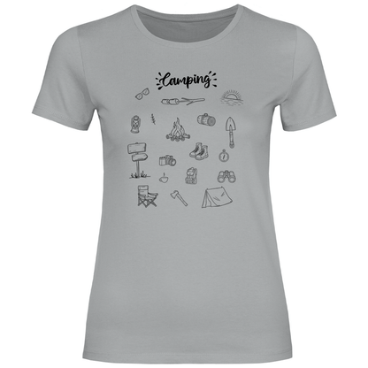 Camping - Motive Kritzeldesign - Frauen Shirt - Campingfamilie.de
