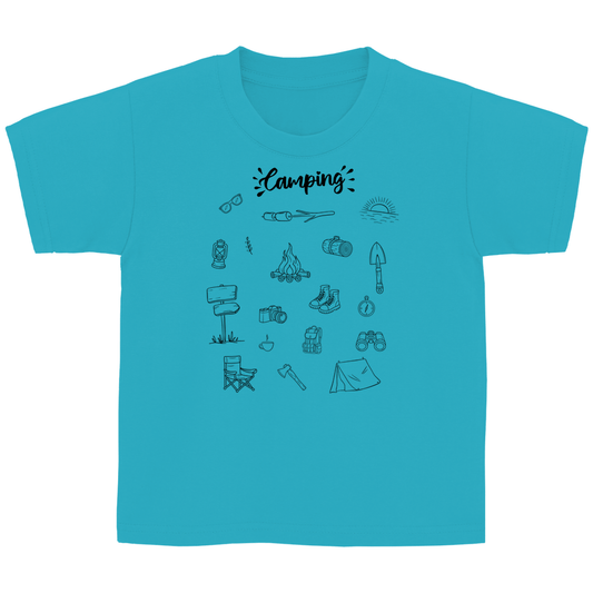Camping - Motive Kritzeldesign - Kinder Shirt - Campingfamilie.de