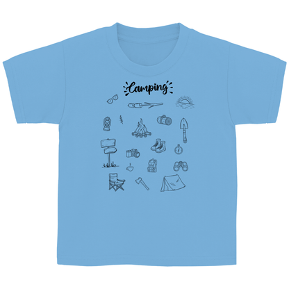 Camping - Motive Kritzeldesign - Kinder Shirt - Campingfamilie.de