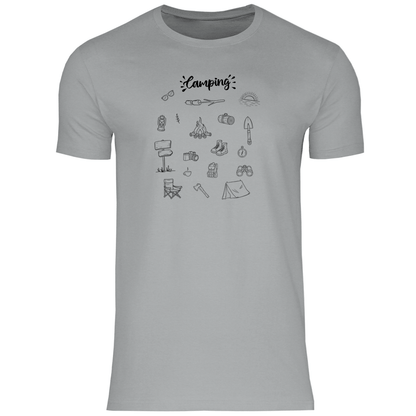 Camping - Motive Kritzeldesign - Männer Shirt - Campingfamilie.de