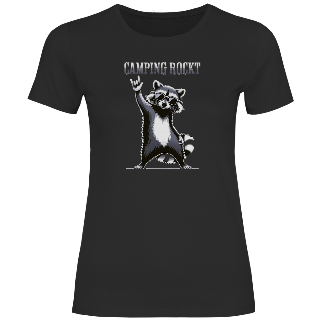 Camping rockt - Frauen Shirt - Campingfamilie.de