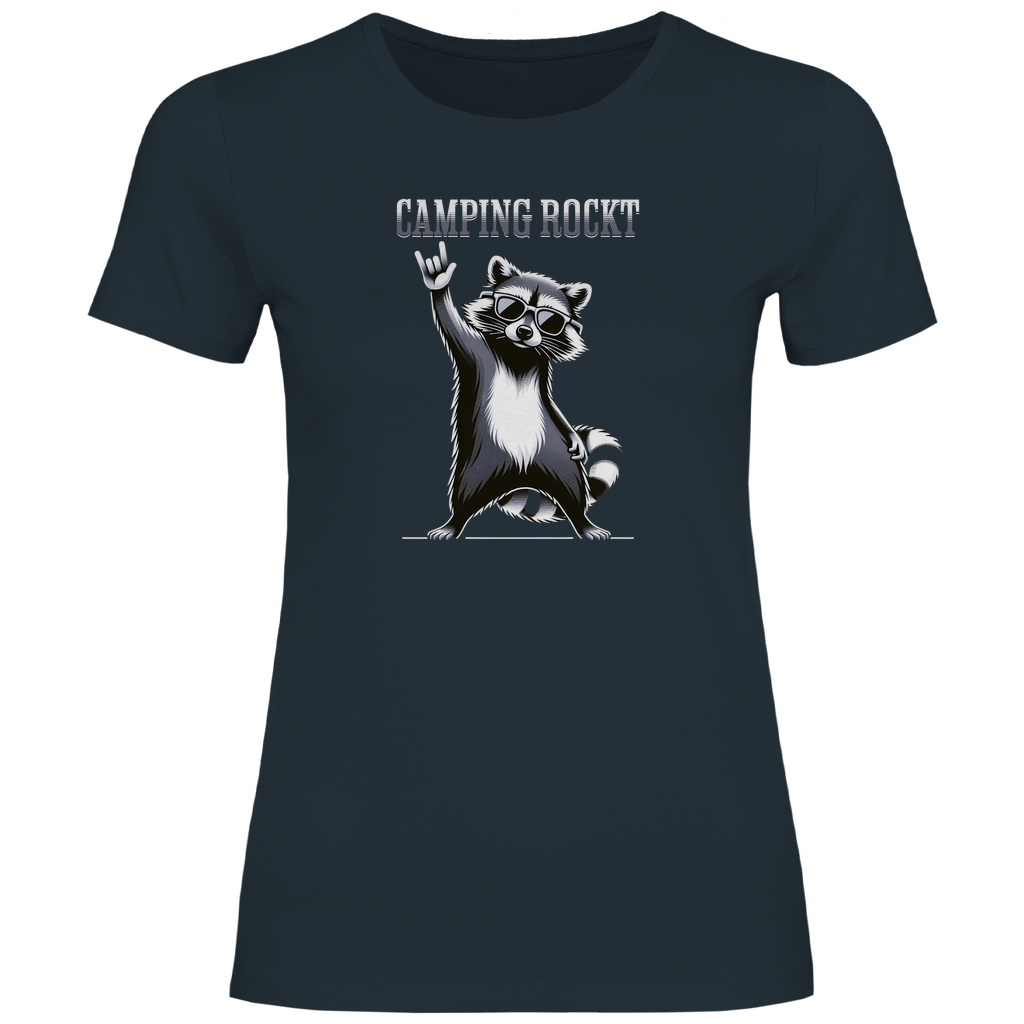Camping rockt - Frauen Shirt - Campingfamilie.de