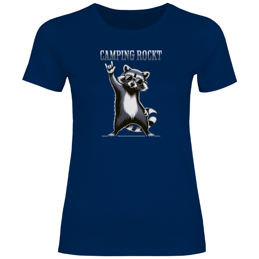 Camping rockt - Frauen Shirt - Campingfamilie.de