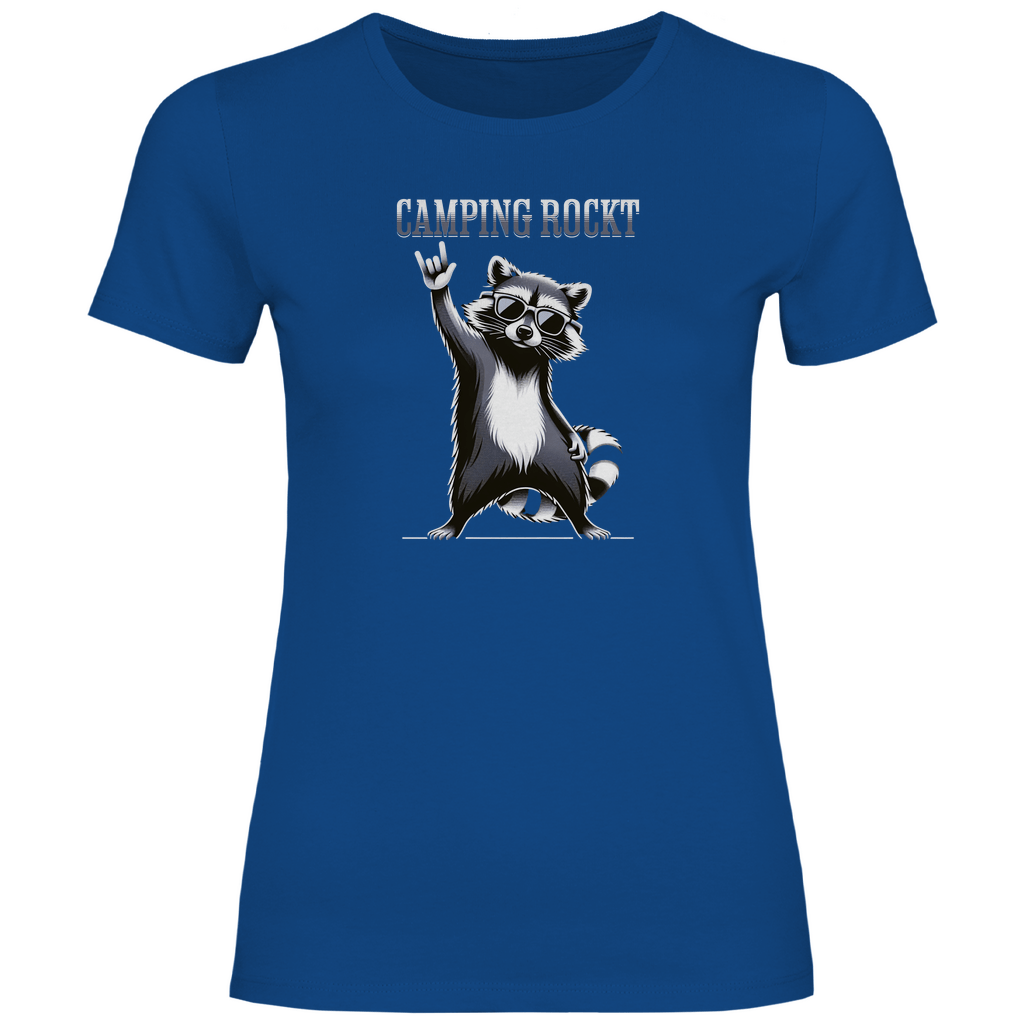 Camping rockt - Frauen Shirt - Campingfamilie.de