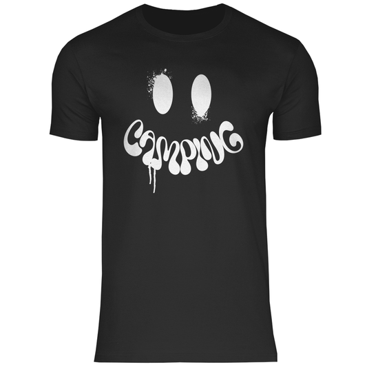 Camping Smiley - Männer Shirt - Campingfamilie.de