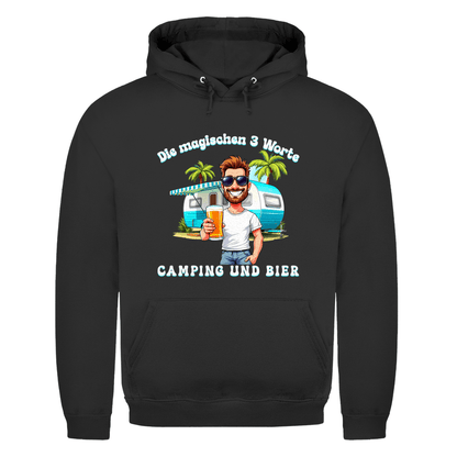 Camping und Bier - Männer Hoodie - Campingfamilie.de