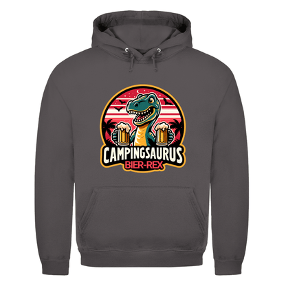 Campingsaurus Bier - Rex - Männer Hoodie - Campingfamilie.de