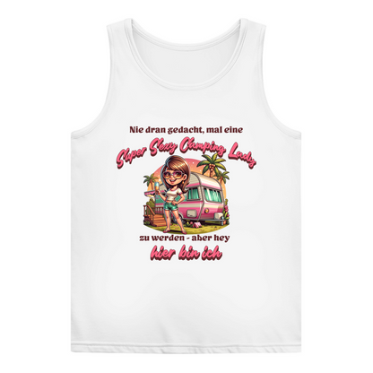 Super Sexy Camping Lady (Sekt) - Backprint Frauen Tank Top