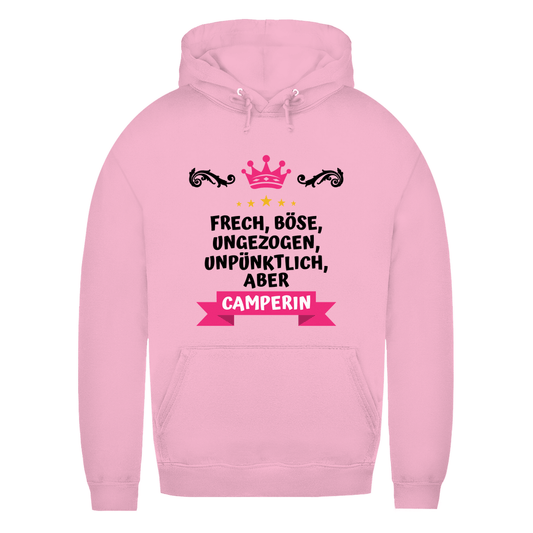 Freche Camperin - Frauen Hoodie - Campingfamilie.de
