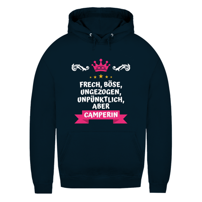 Freche Camperin - Frauen Hoodie - Campingfamilie.de