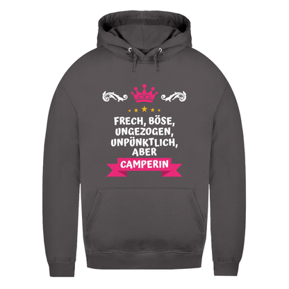 Freche Camperin - Frauen Hoodie - Campingfamilie.de