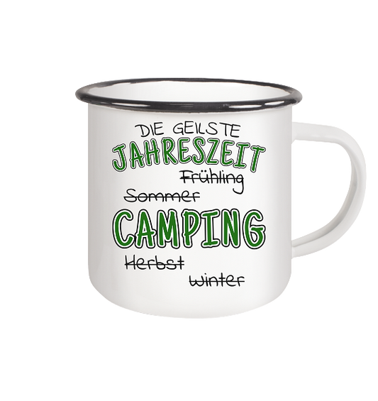 Geilste Jahreszeit Camping | Emaille Tasse