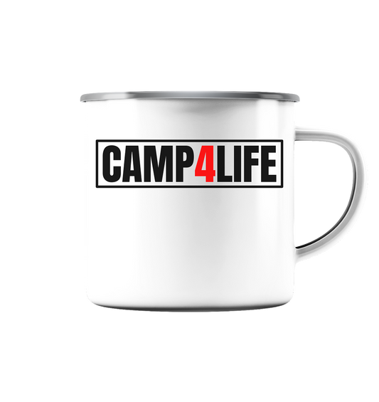 CAMP4LIFE - Emaille Tasse (Silber)